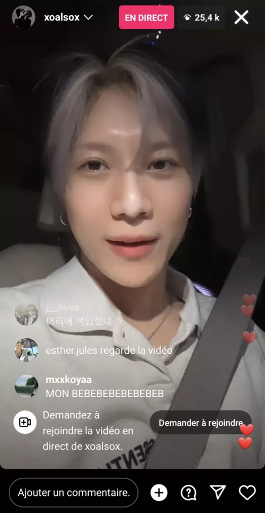 live instagram du 15 juin 2023 Taemin