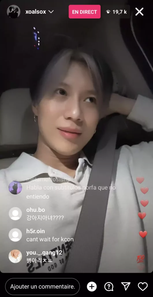 live instagram du 15 juin 2023 Taemin