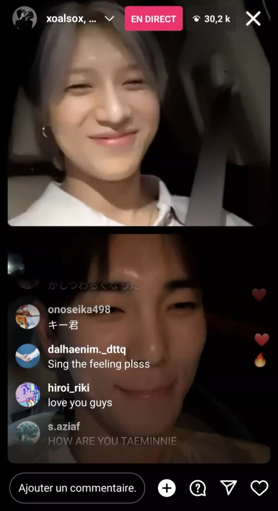 live instagram du 15 juin 2023 Taemin