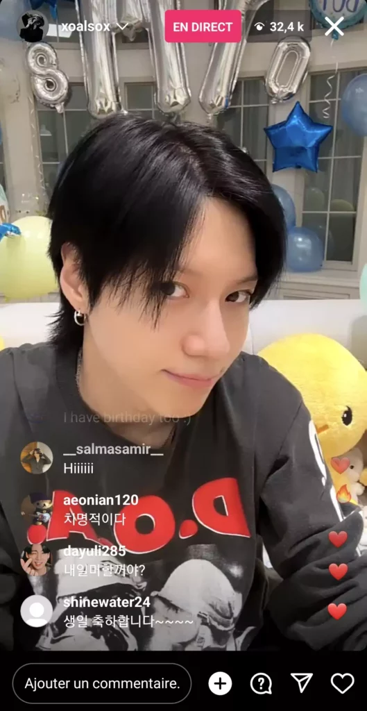 Taemin Instalive 18 07 2024 (Heure de Séoul)