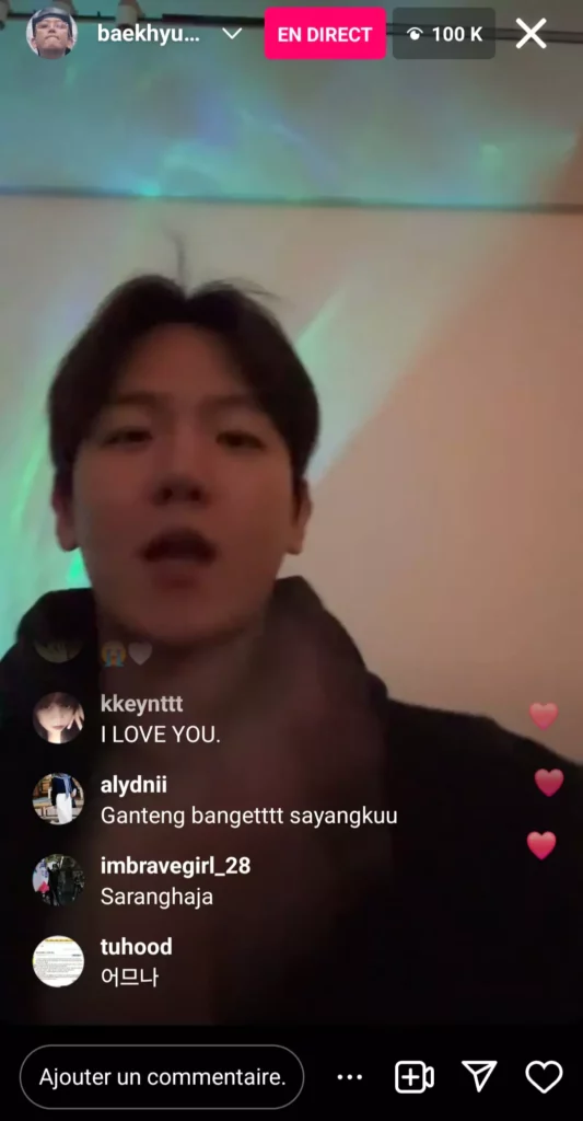 |Instalive du 24/12/2023 Baekhyun