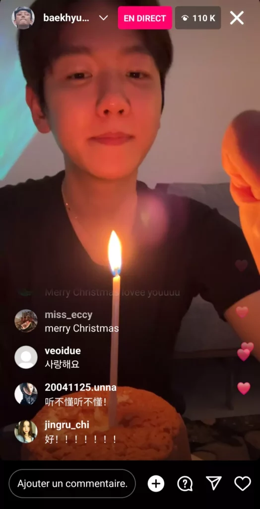 |Instalive du 24/12/2023 Baekhyun