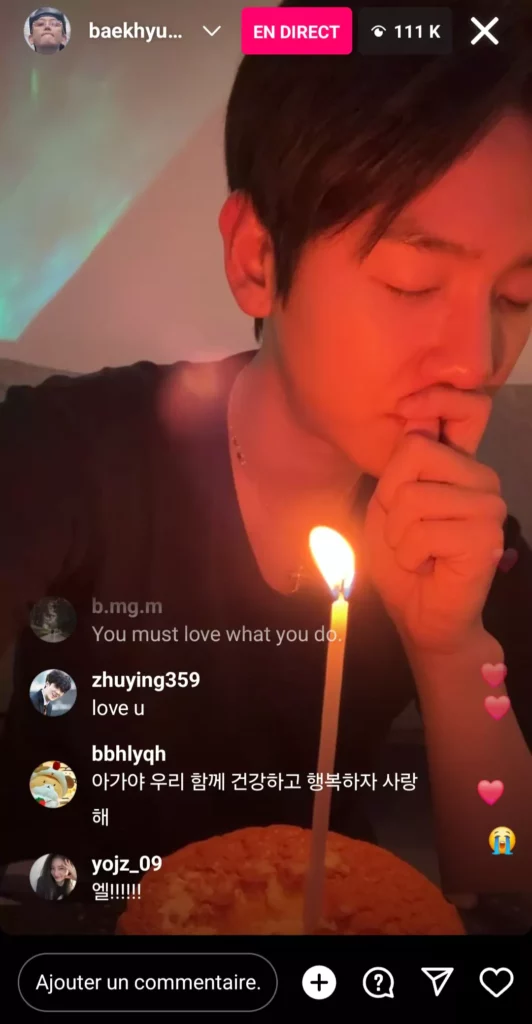 |Instalive du 24/12/2023 Baekhyun