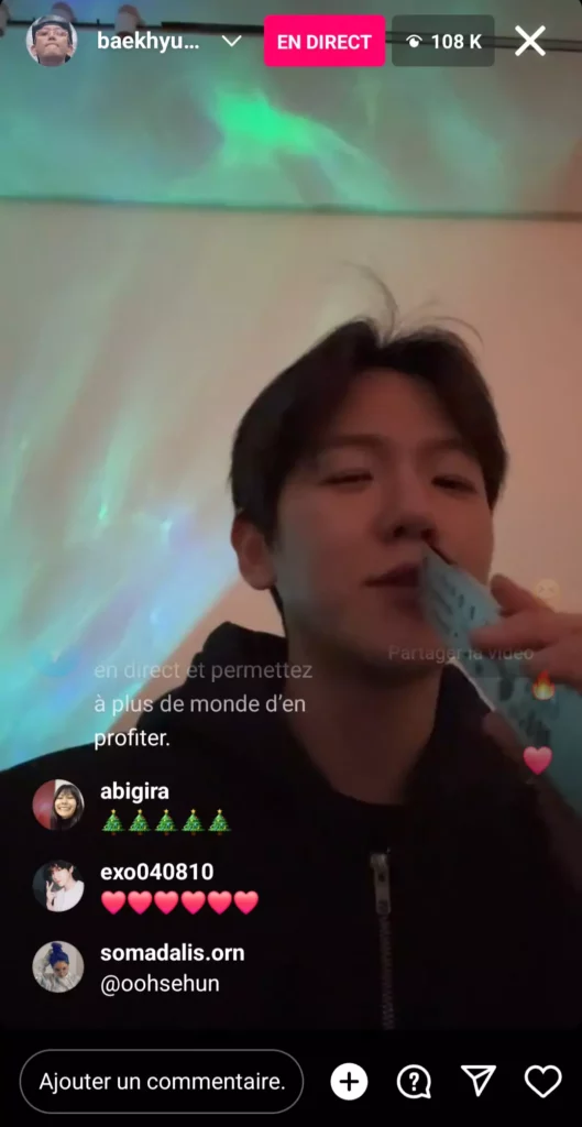 |Instalive du 24/12/2023 Baekhyun