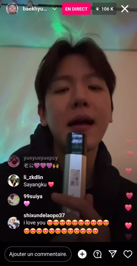 |Instalive du 24/12/2023 Baekhyun