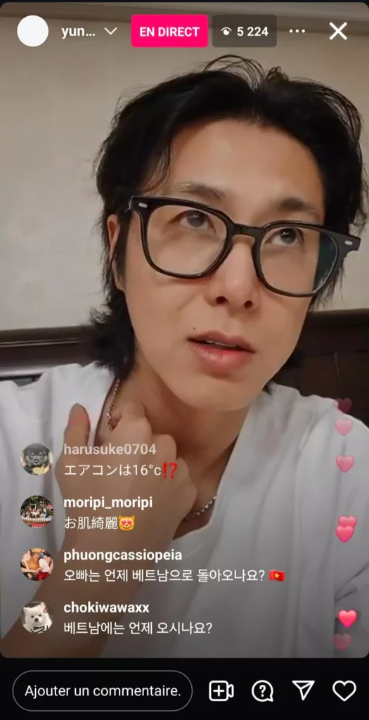 Yunho - Instalive du 17/09/2024