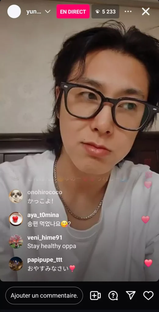 Yunho - Instalive du 17/09/2024