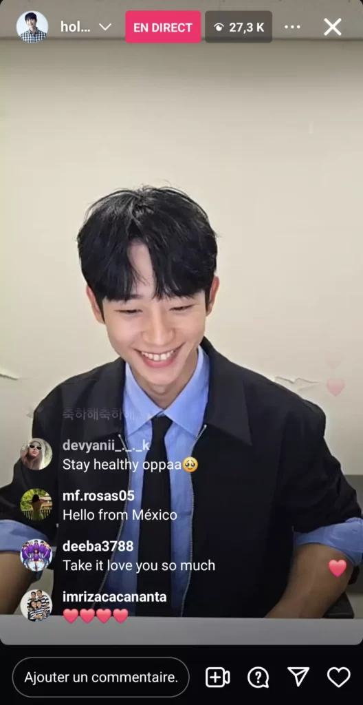 holyhaein Instalive du 26 juillet 2024