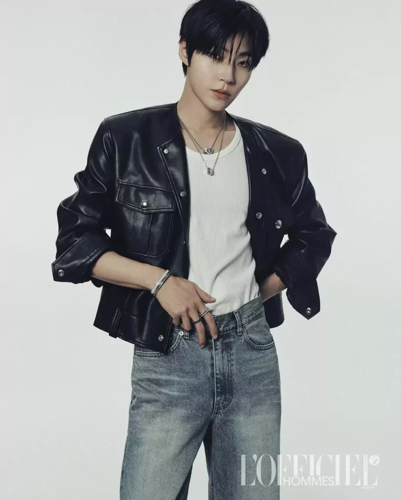 Hwan in youp L'officiel hommes 2024