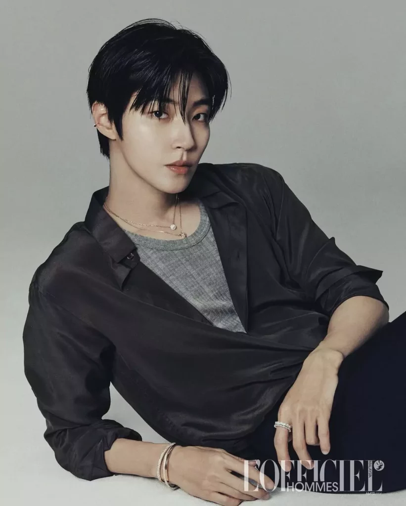 Hwan in youp L'officiel hommes 2024