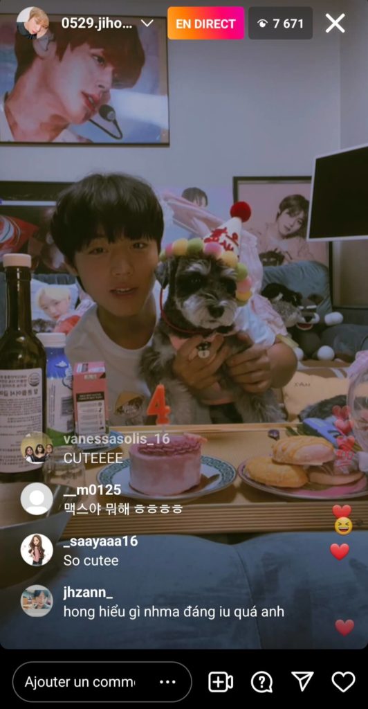 Park Ji-hoon et son chien Max 2022