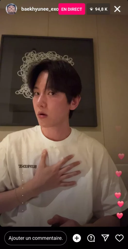 Instalive du 05/05/2024 de Baekhyun pour son anniversaire