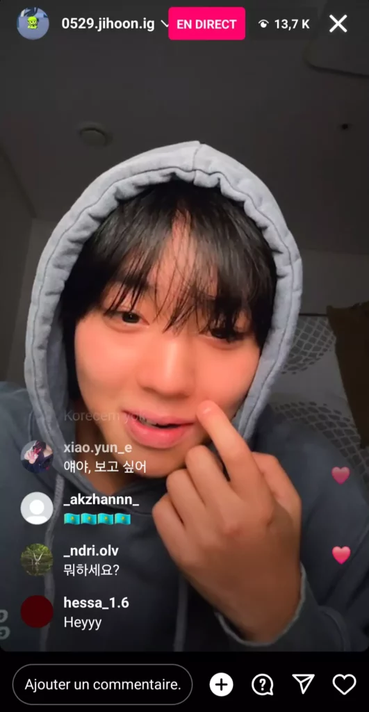 Park Ji-hoon en instalive 16 05 2024