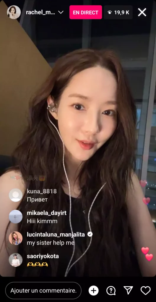 Instalive du 19/04/2024 Park MIn-young